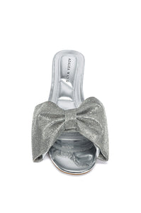 BOWTON SILVER FLAT SANDAL