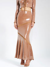 Load image into Gallery viewer, ODALIS NUDE SEQUIN MAXI SKIRT