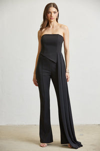 BLACK SASH TUBE PANT SUIT