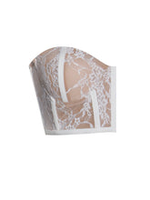 Load image into Gallery viewer, NEW ROMANTICS STRETCH WHITE LACE CROPPED TOP
