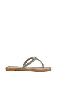 IVELLA SILVER FLAT SANDAL