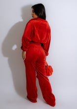 Load image into Gallery viewer, THE SCARLET VELOUR JOGGER SET