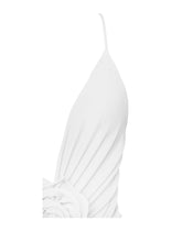 Load image into Gallery viewer, GLEN WHITE STRAPPY DEEP V BACKLESS MAXI DRESS
