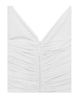 Load image into Gallery viewer, GLEN WHITE STRAPPY DEEP V BACKLESS MAXI DRESS