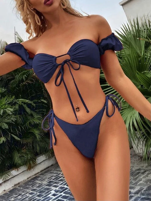 “GIVE HIM THE BLUES” 2 PC BIKINI
