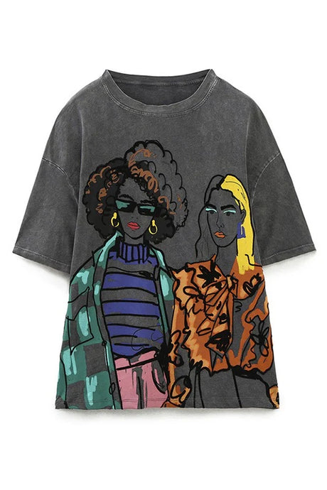 GIRLFRIENDS PRINTED GRAPHIC T-SHIRT