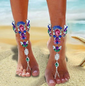 "CRYSTAL STAIRS" FOOTLESS SANDALS