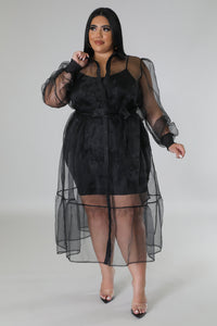 CURVY MINI DRESS WITH MESH COVER