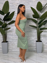 Load image into Gallery viewer, ONE SHOULDER BODYCON MIDI DRESS