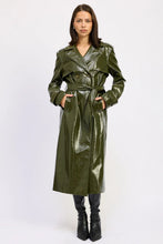 Load image into Gallery viewer, MARTINI FAUX LEATHER TRENCH COAT