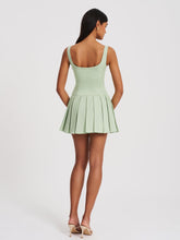 Load image into Gallery viewer, TALA PISTACHIO GREEN SLEEVELESS PLEATED PREPPY