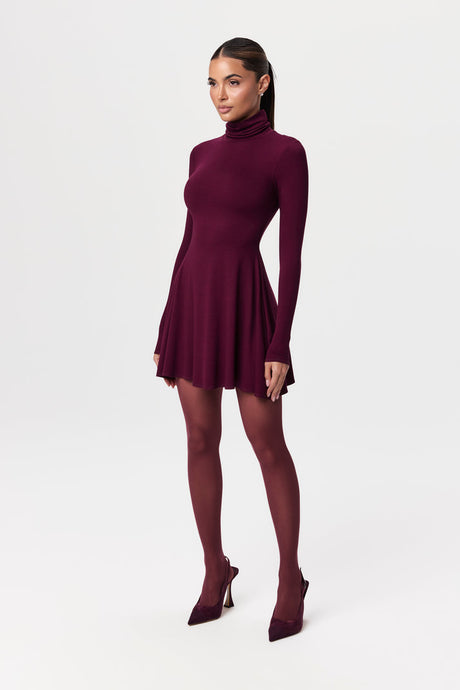 NW TURTLENECK A-LINE MINI DRESS