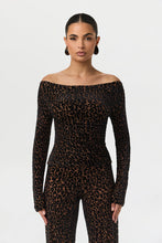 Load image into Gallery viewer, LEOPARD BURNOUT PRINT WIDE LEG PANT