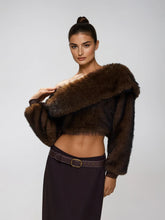Load image into Gallery viewer, OFF SHOULDER ALL FAUX FUR SWEATER TOP