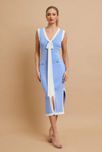 Load image into Gallery viewer, KNIT MIDI PUSSYCAT BOW DRESS