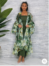 Load image into Gallery viewer, NATURE PRINT SHEER BALLOON SLEEVE CARDIGAN