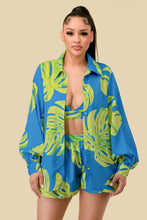 Load image into Gallery viewer, SUMMER TROPIC PALM 3PC SHORT SET