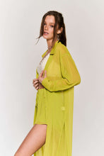 Load image into Gallery viewer, CHIFFON BUTTON DOWN MAXI SHIRT AND SHORT SET