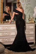 Load image into Gallery viewer, SEQUIN ONE SHOULDER GOWN