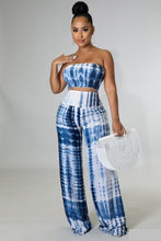 Load image into Gallery viewer, TIE DYE TUBE TOP AND WIDE LEG PANT SET