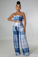 Load image into Gallery viewer, TIE DYE TUBE TOP AND WIDE LEG PANT SET