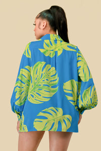 SUMMER TROPIC PALM 3PC SHORT SET
