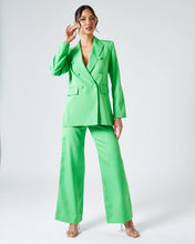 Load image into Gallery viewer, GREEN WIDE LEG TAILORED TROUSERS