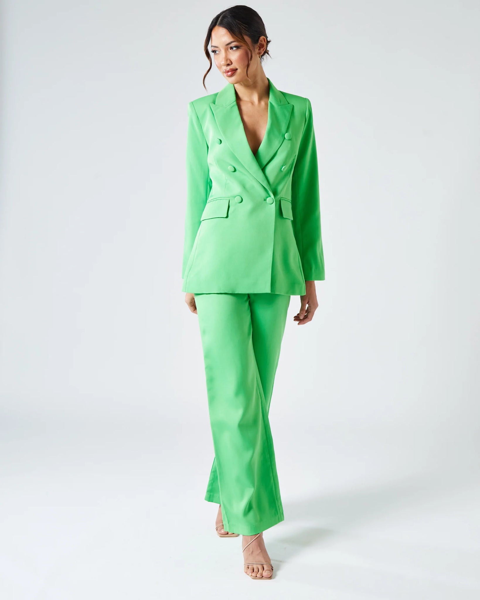 GREEN DOUBLE BREASTED BLAZER Arelia s Dream