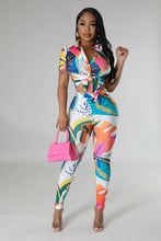 Load image into Gallery viewer, SUMMER MULTI COLOR TIE TOP PANT SET
