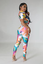 Load image into Gallery viewer, SUMMER MULTI COLOR TIE TOP PANT SET