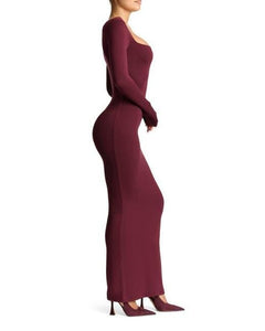 NW SQUARE NECK SCULPT MAXI DRESS