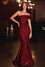 Load image into Gallery viewer, SEQUIN ONE SHOULDER GOWN