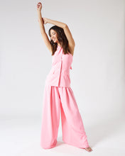 Load image into Gallery viewer, IZZY WIDE LEG TROUSER WITH GATHERED WAISTBAND IN PINK