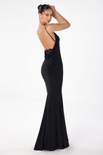 Load image into Gallery viewer, COWL NECK OPEN BACK LONG DRESS