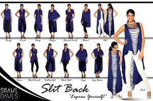 SHAWL DAWLS SLIT BACK SHAWL