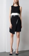 Load image into Gallery viewer, ADELYN RAE TWOFER DRESS WITH FAUX LEATHER CONTRAST
