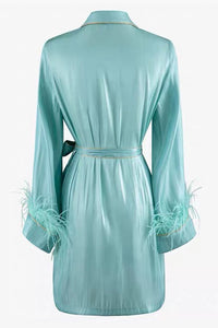 FEATHER CARDIGAN ROBE