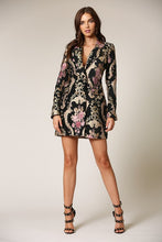 Load image into Gallery viewer, DOUBLE BREASTED JACQUARD BLAZER DRESS