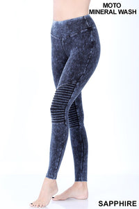 MINERAL WASHED MOTO LEGGING