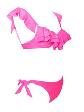Load image into Gallery viewer, KONOHA HOT PINK RUFFLE BIKINI