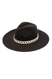 CHAIN LINK STRAP WESTERN HAT