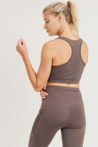 ZIP-UP RACERBACK SPORTS BRA
