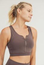 Load image into Gallery viewer, ZIP-UP RACERBACK SPORTS BRA