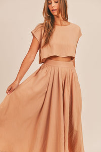 SERENITY CROP TOP AND SKIRT SET