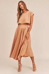 SERENITY CROP TOP AND SKIRT SET