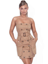 Load image into Gallery viewer, DELANIE DOUBLE BREASTED TRENCH DRESS WITH BELT