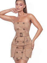 Load image into Gallery viewer, DELANIE DOUBLE BREASTED TRENCH DRESS WITH BELT