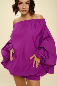 MELISSA SOLID PUFF DRESS