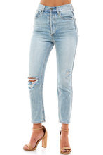 Load image into Gallery viewer, AVERY HIGH-WAISTED DISTRESSED BOYFRIEND JEANS