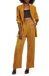 ENDLESS ROSE VELVET WIDE LEG PANTS